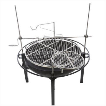 Charcoal BBQ Grill na May Rotisserie